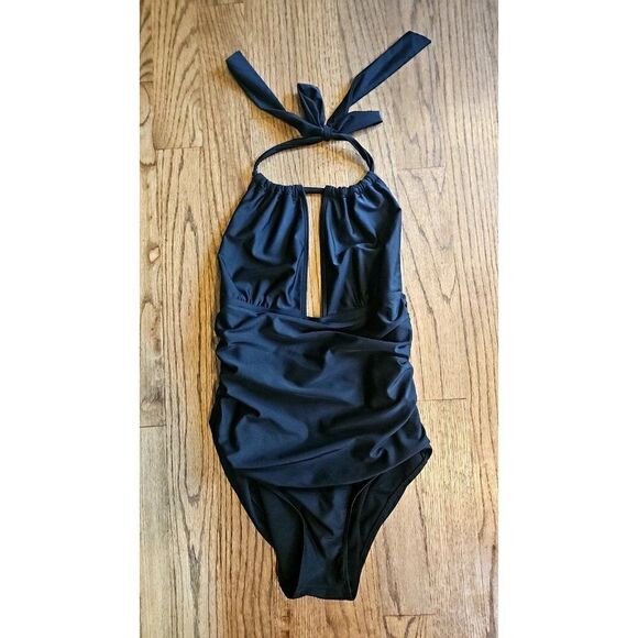 B2PRITY Retro Haulter Slimming Tummy Control One-Piece Swimsuit Women's Size Med - Picture 1 of 4